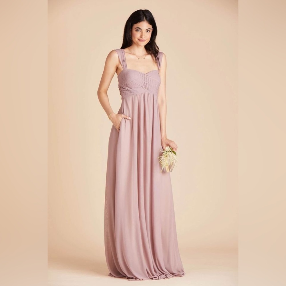 New Sz XS Birdy Grey Maria Convertible Maxi Dress Mauve Bridesmaid Wedding Party